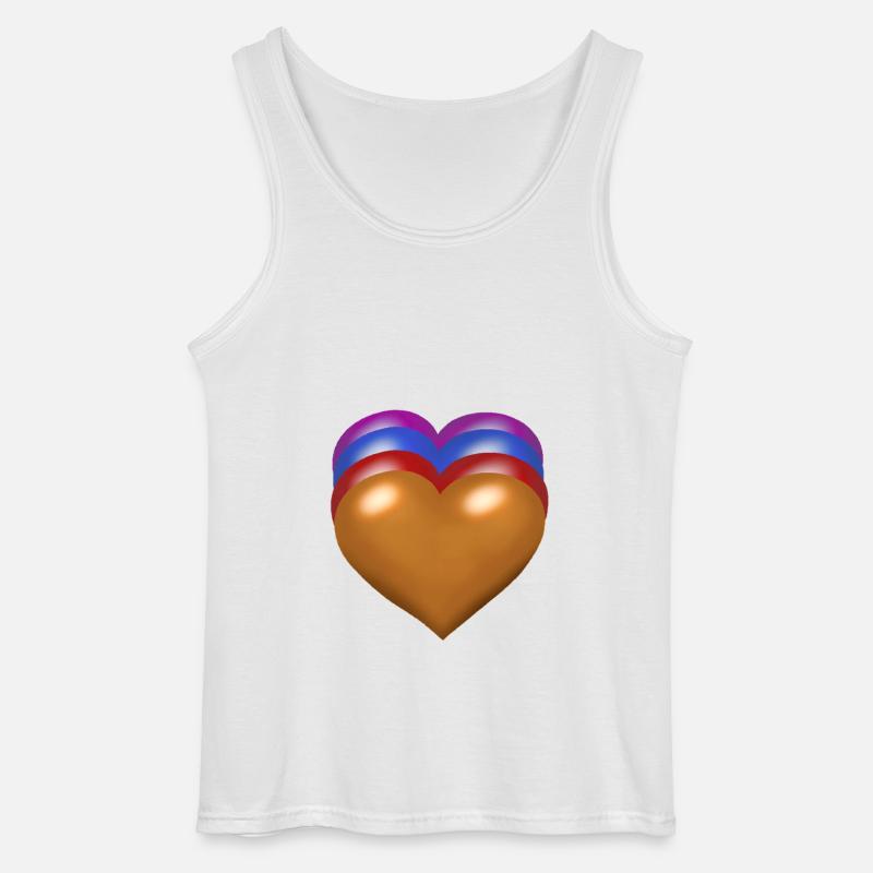 Herz Herzen Valentinstag Valentin - Gildan Männer Tank Top - Weiß