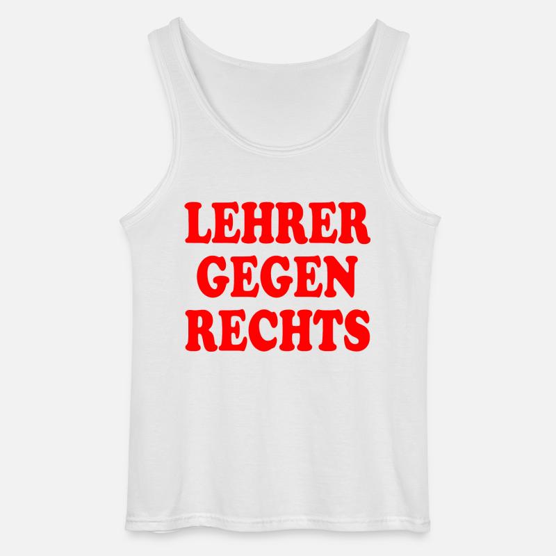 Lehrer gegen rechts - Gildan Männer Tank Top - Weiß
