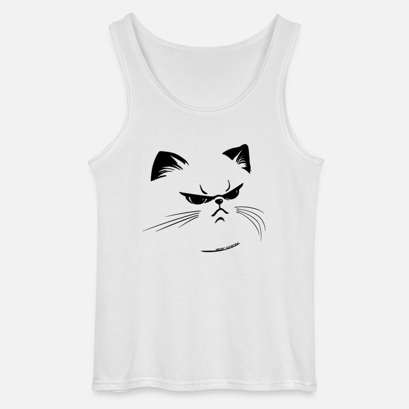 Mürrisch oder nicht? - Gildan Männer Tank Top - Weiß