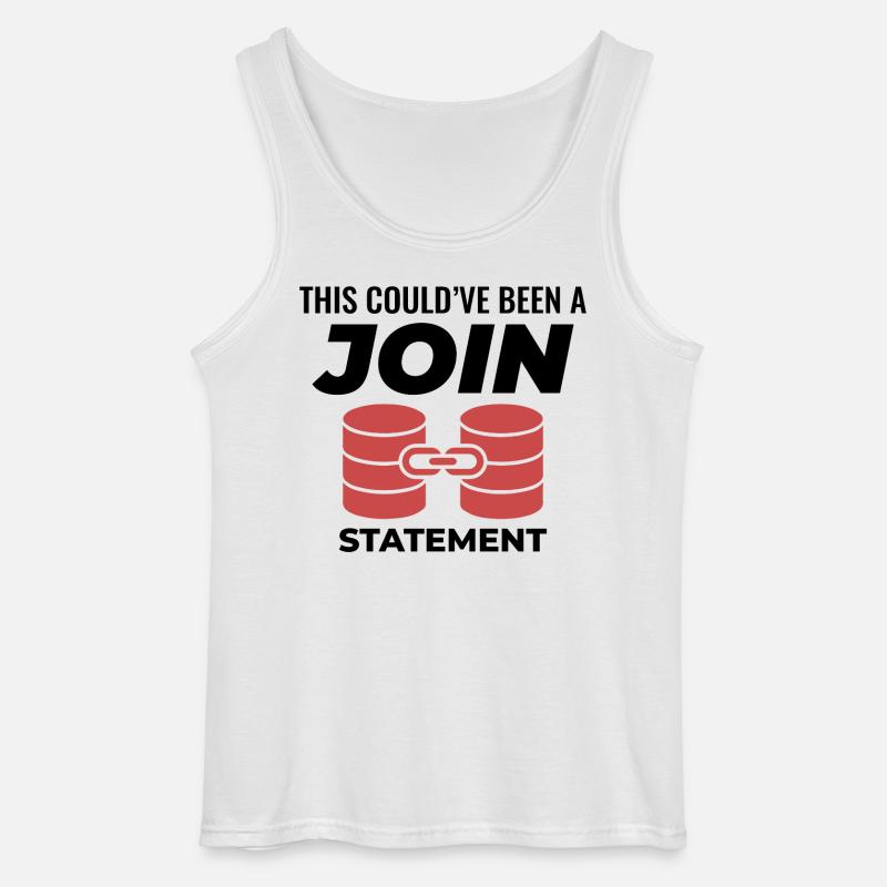 Programmierdaten für SQL Join-Datenbankanweisungen - Gildan Männer Tank Top - Weiß