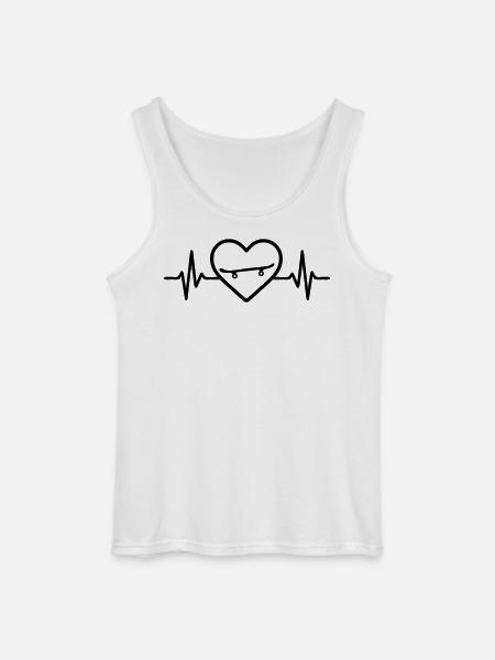 Skateboard Heart Sport - Gildan Men’s Tank Top - white
