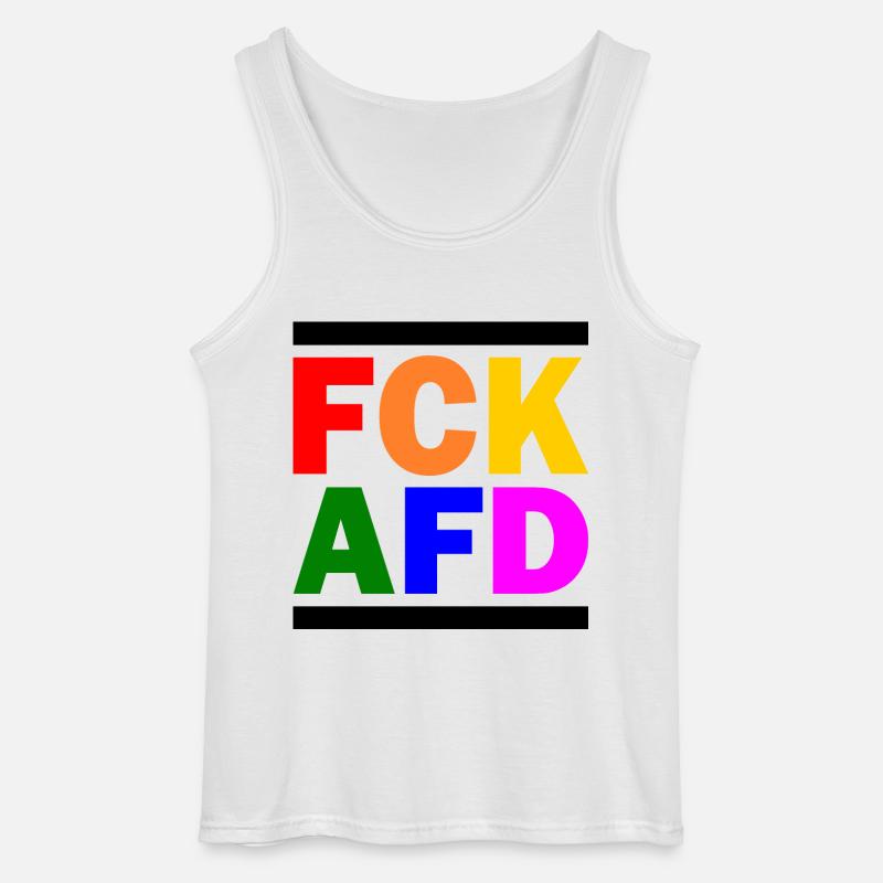 Fck afd - Gildan Männer Tank Top - Weiß