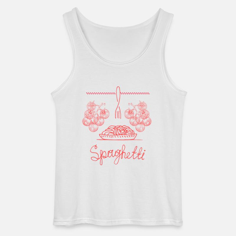 Spaghetti - Gildan Männer Tank Top - Weiß