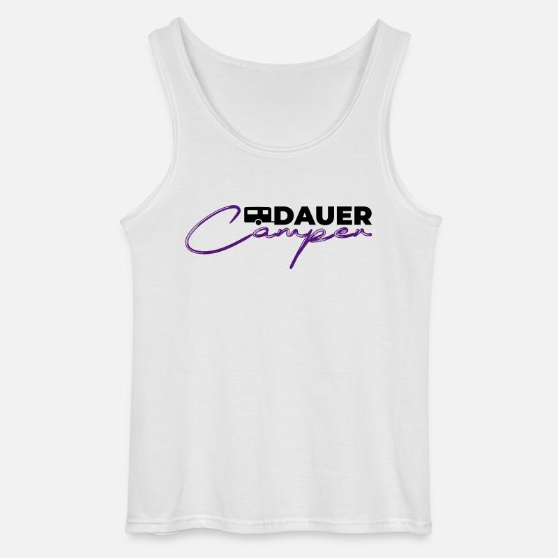 Dauercamper - Gildan Männer Tank Top - Weiß