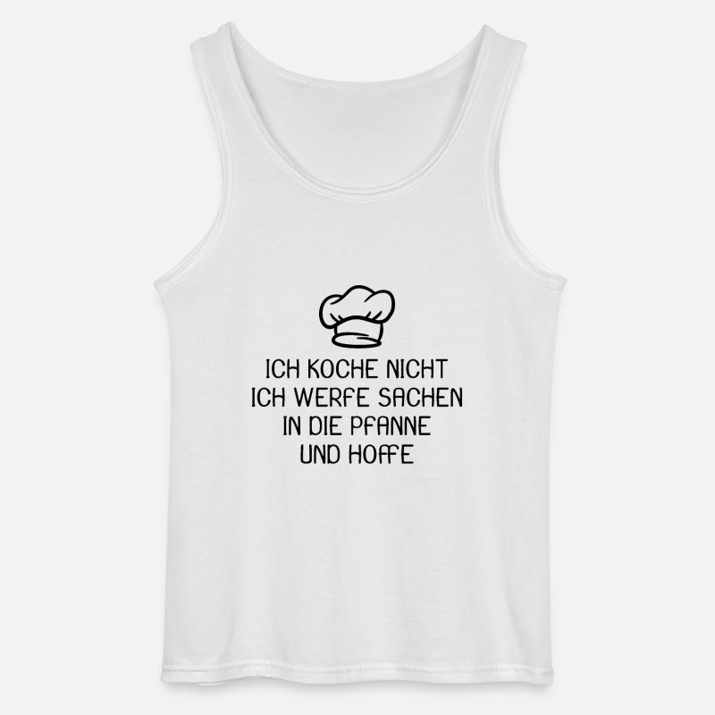 Koch Kochen Spruch lustig - Gildan Männer Tank Top - Weiß