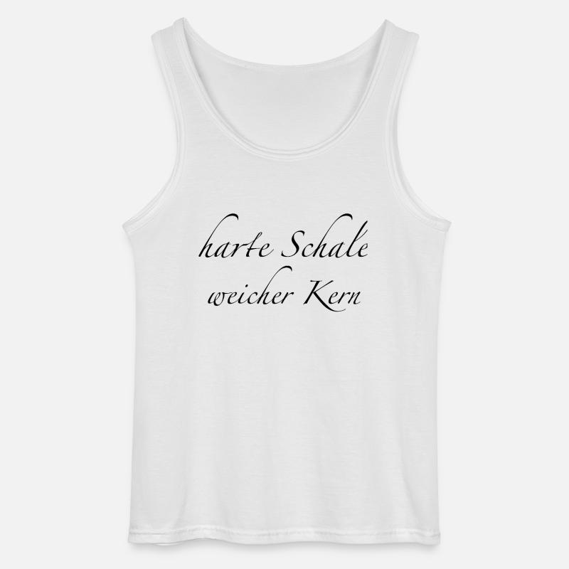 harte Schale weicher Kern - Gildan Männer Tank Top - Weiß