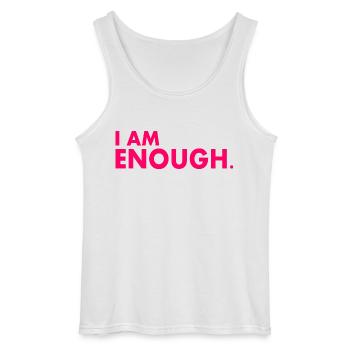 I am enough - Débardeur Gildan Homme - blanc - Devant - AI Model Male 185 dark (185cm)