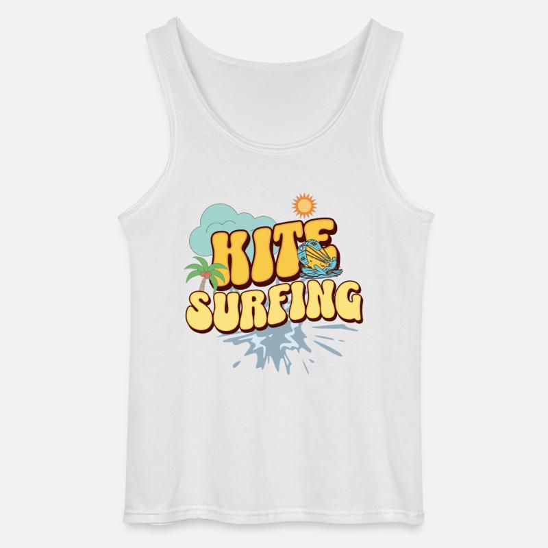 Kitesurf Kitesurfer Kiteboard - Gildan Männer Tank Top - Weiß