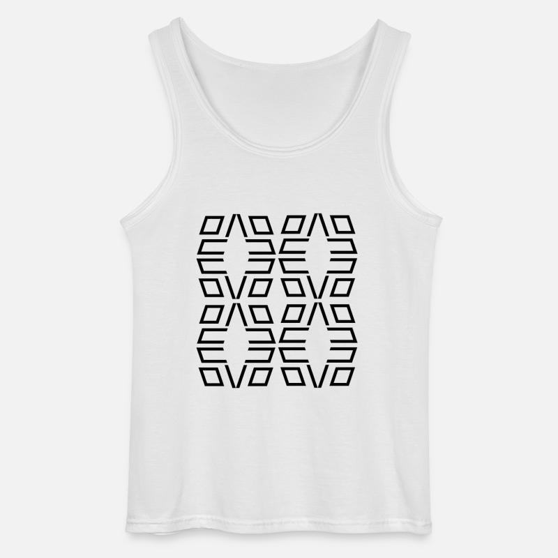 Einzigartige Form - Gildan Männer Tank Top - Weiß