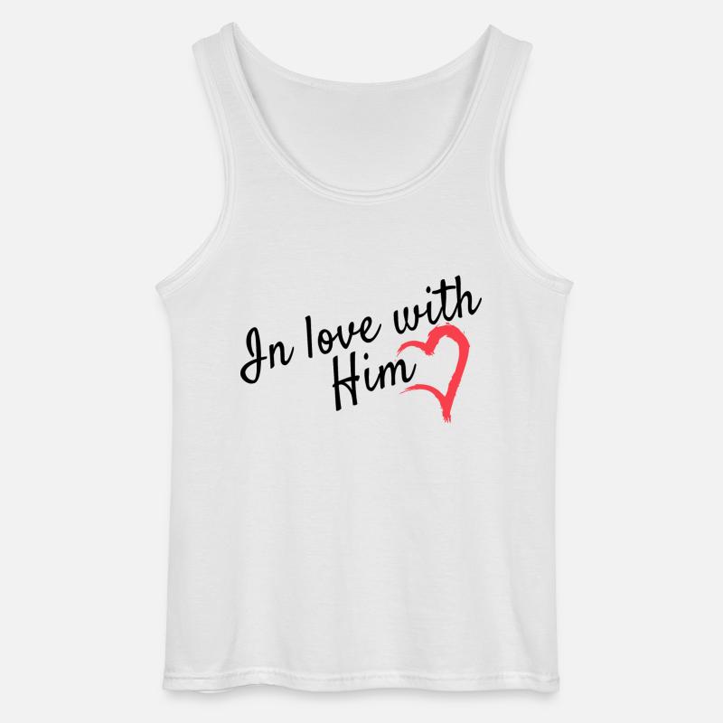 Kære partner look - Gildan tanktop til mænd - hvid