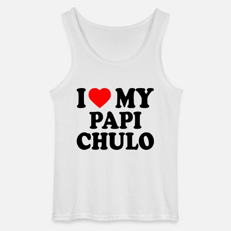 I love my papi chulo - Gildan Männer Tank Top - Weiß