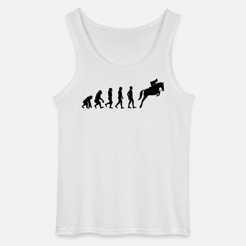 Horse evolution - Gildan Men’s Tank Top - white