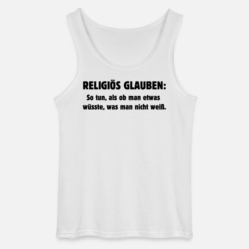 Religious Belief - Gildan Men’s Tank Top - white