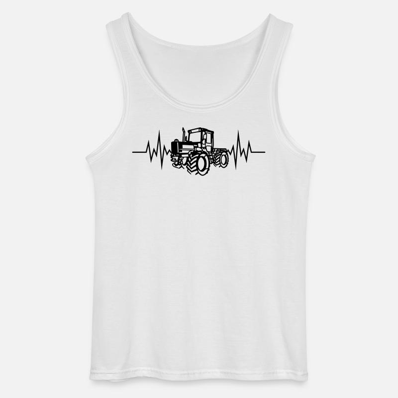 MB Trac 01 Herzfrq - Gildan Männer Tank Top - Weiß