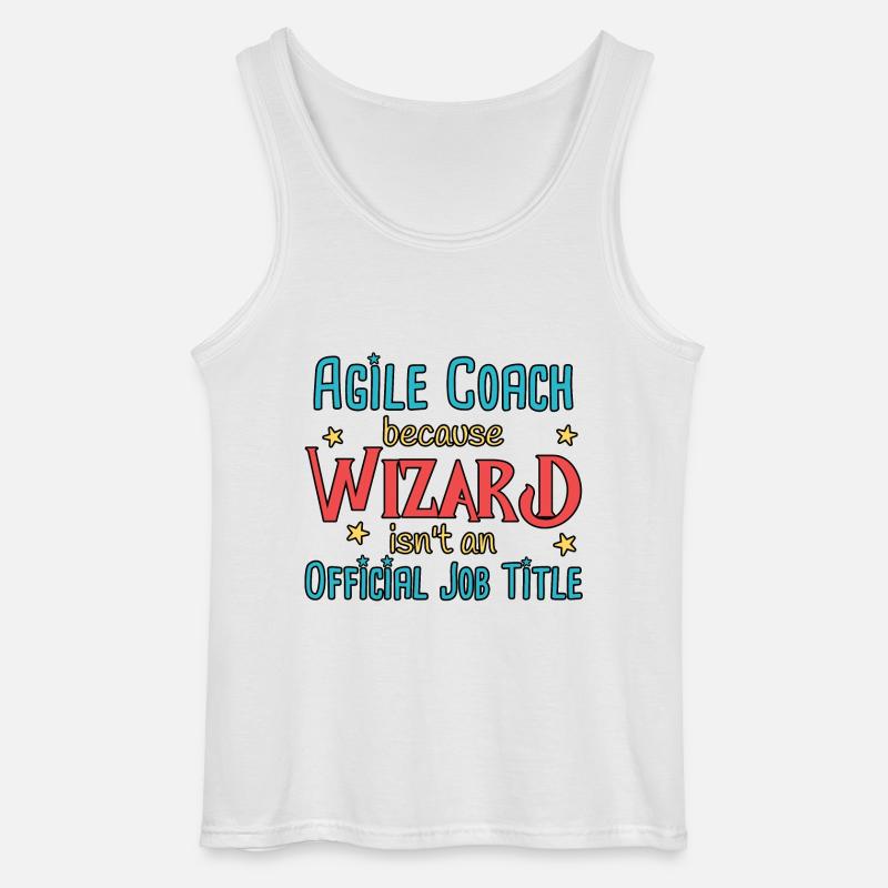 Agile Coach Wizard - Gildan Männer Tank Top - Weiß