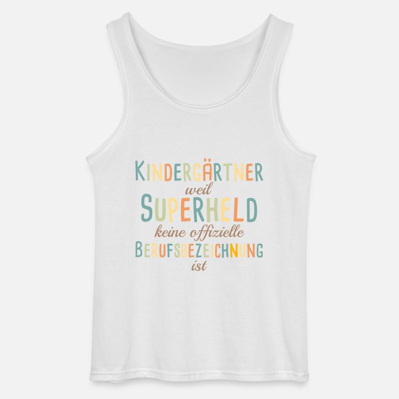 Kindergärtner Superheld Kindergarten - Gildan Männer Tank Top - Weiß