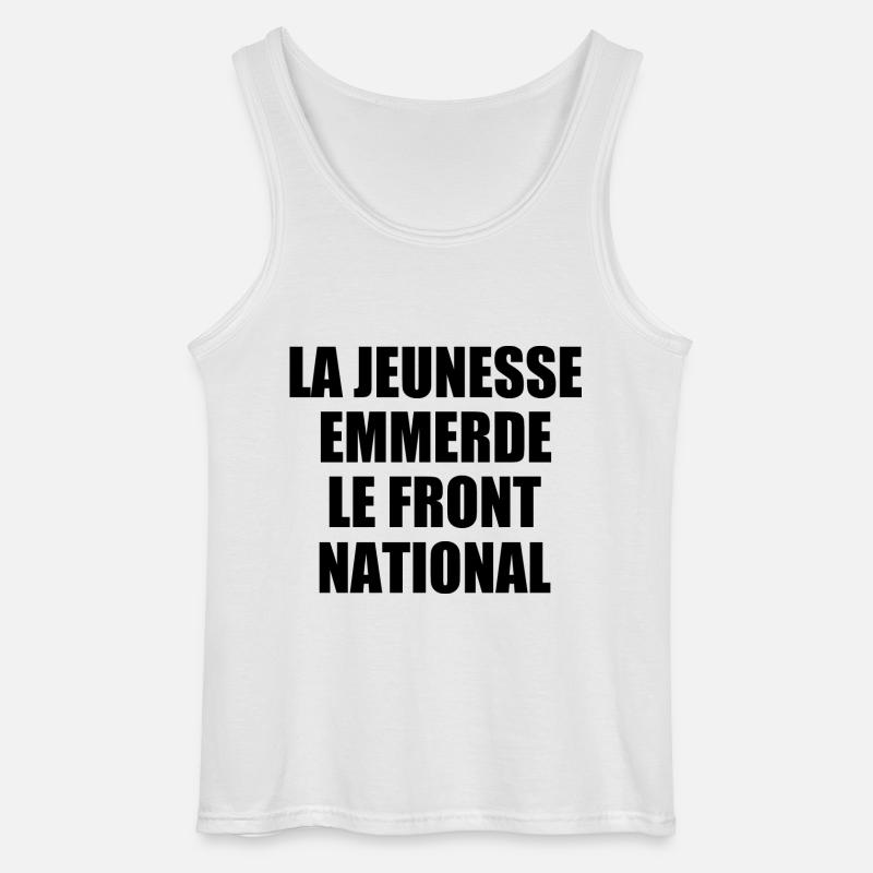 Scheiß auf den Front National - Gildan Männer Tank Top - Weiß