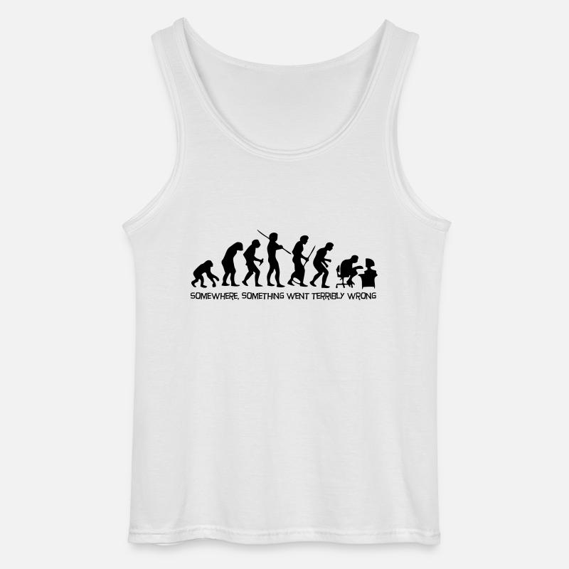 Die Evolution des Menschen - Gildan Männer Tank Top - Weiß