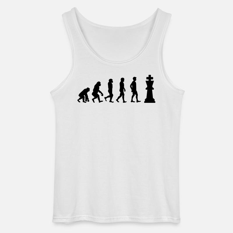 Schach Evolution - Gildan Männer Tank Top - Weiß