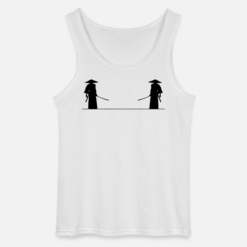 Samurai Kampf - Gildan Männer Tank Top - Weiß