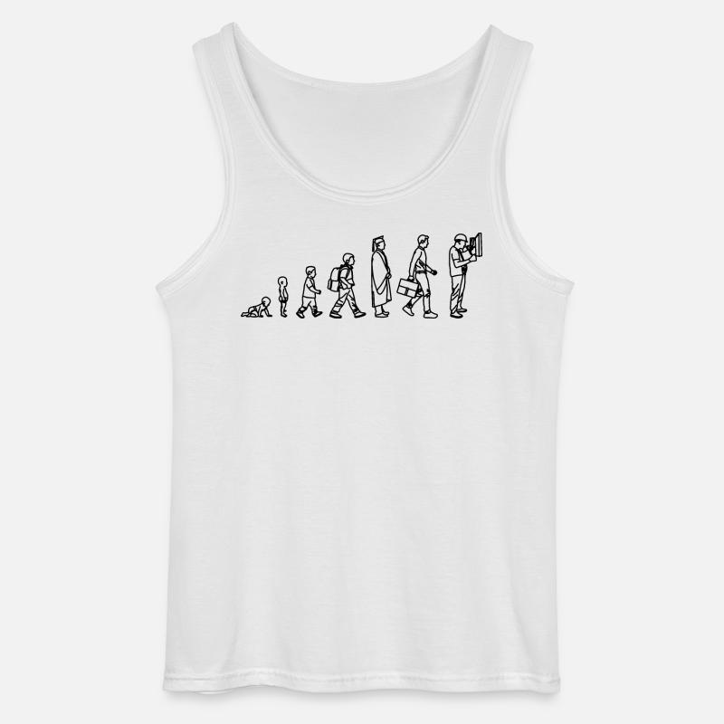 Elektriker Evolution - Gildan Männer Tank Top - Weiß