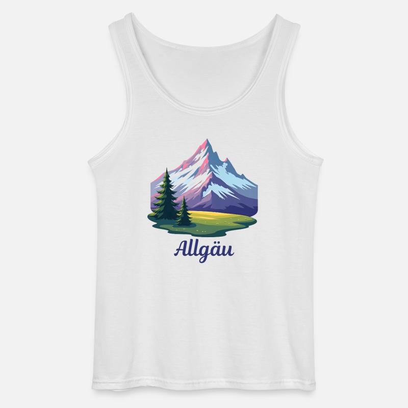 Allgäu bunt comic - Gildan Männer Tank Top - Weiß