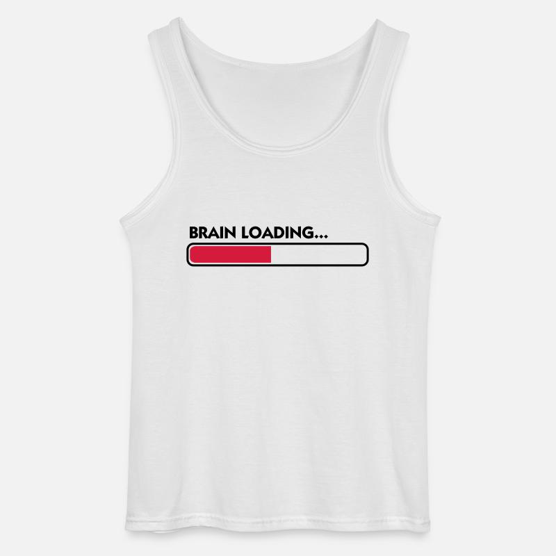 Brain loading - Gildan Men’s Tank Top - white