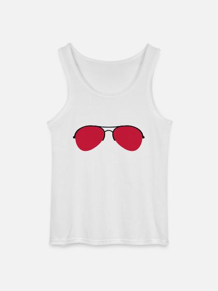 The Aviator Goggles - Gildan Men’s Tank Top - white