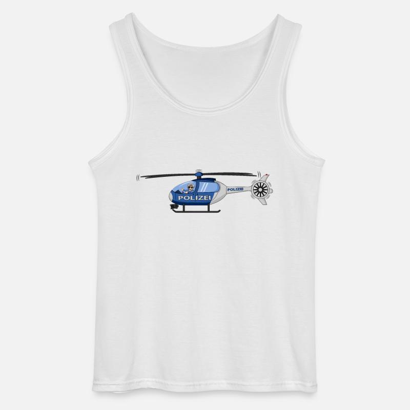 Polizei Hubschrauber Pilot - Gildan Männer Tank Top - Weiß