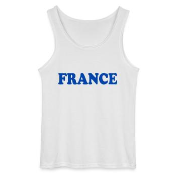 France - Gildan Men’s Tank Top - white - Front - AI Model Male 185 dark (185cm)