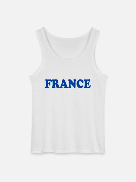 France - Gildan Men’s Tank Top - white