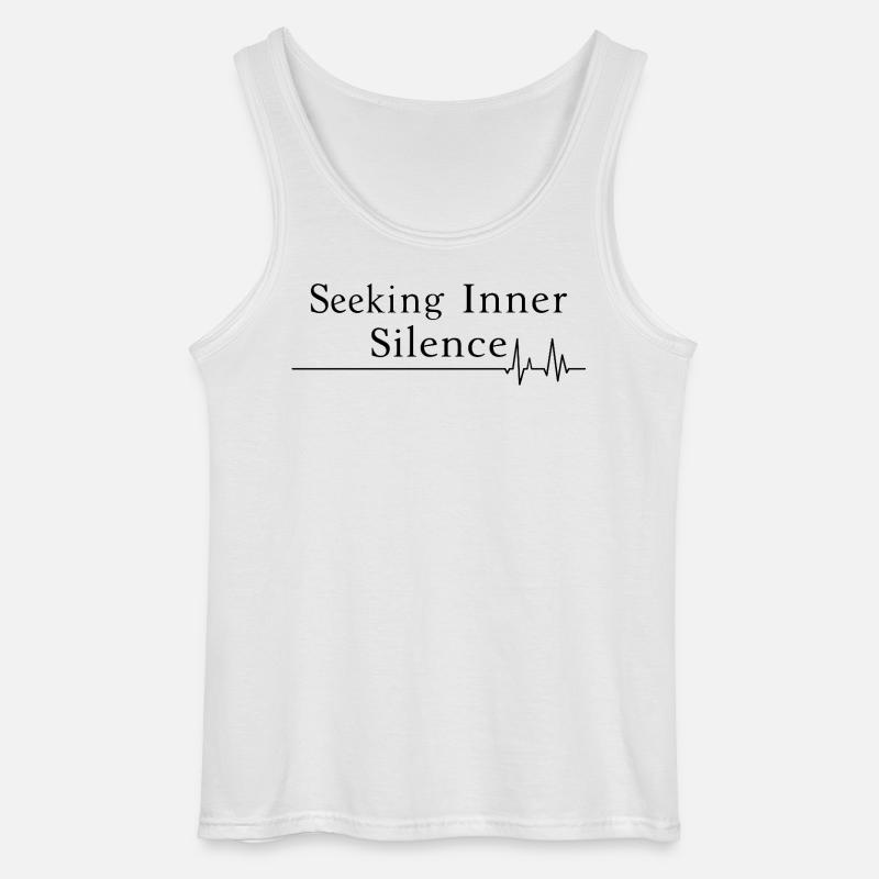 Seeking Inner Silence Ruhe finden - Gildan Männer Tank Top - Weiß