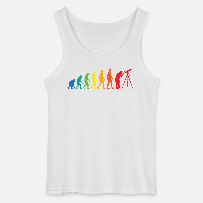 Evolution Astronomie – Weltraum Teleskop Design - Gildan Männer Tank Top - Weiß