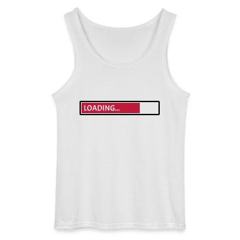 Loading - Gildan Men’s Tank Top - white - Front - AI Model Male 185 dark (185cm)