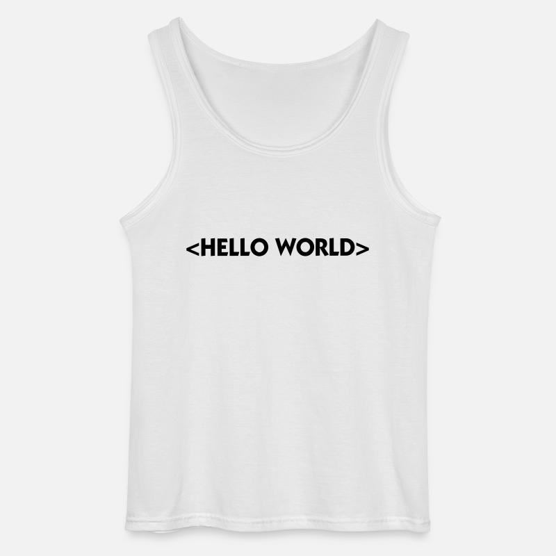 Hallo Welt - Gildan Männer Tank Top - Weiß