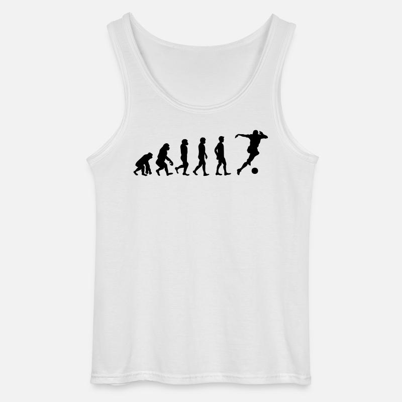 Fussballer Evolution - Gildan Männer Tank Top - Weiß