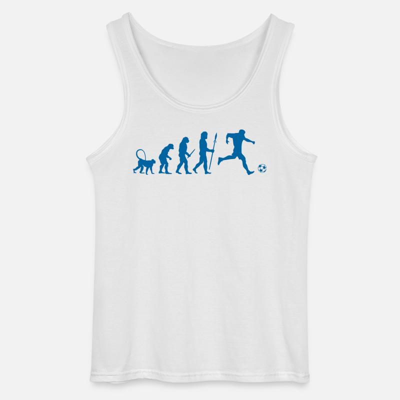 Evolution of a Soccer Player - Gildan Männer Tank Top - Weiß