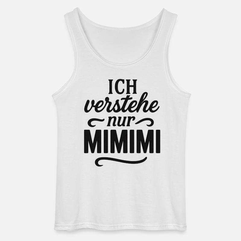 Mimimi Saying Funny Office - Gildan Men’s Tank Top - white