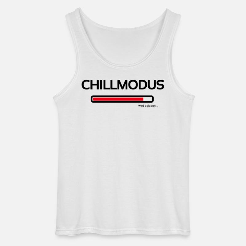 Chillmodus - heute wird nur noch ausgeruht - Gildan Männer Tank Top - Weiß