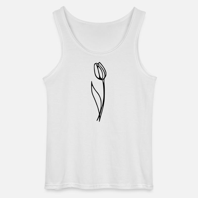 Tulpe - Gildan Männer Tank Top - Weiß