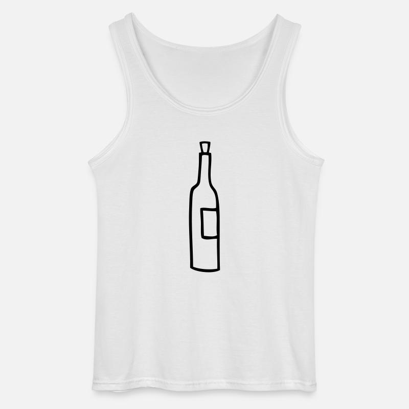 flasche leer - Gildan Männer Tank Top - Weiß