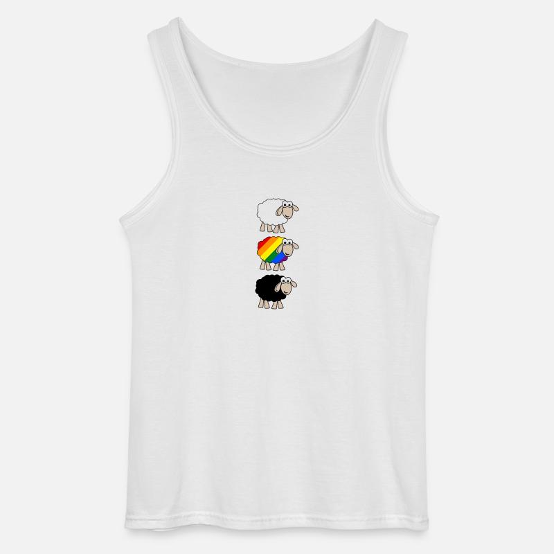 Regenbogen Schaf - Gildan Männer Tank Top - Weiß