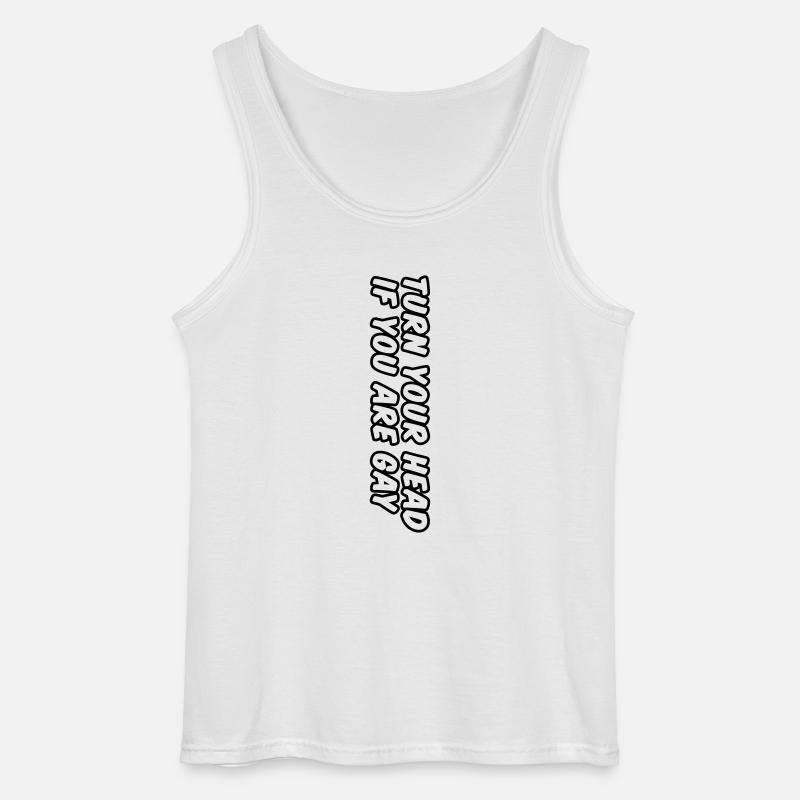 turn your head - Gildan Männer Tank Top - Weiß