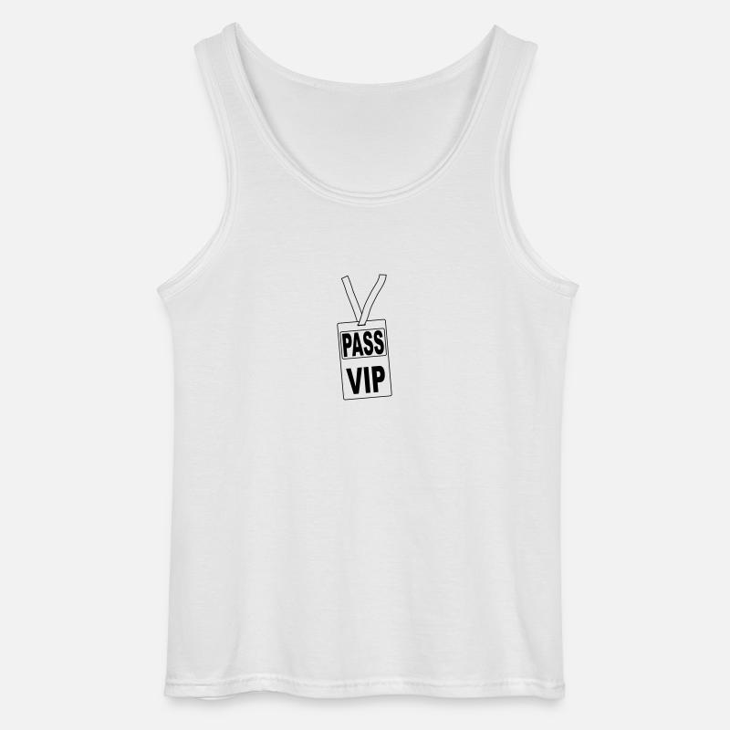 pass_vip_pv1 - Gildan Männer Tank Top - Weiß