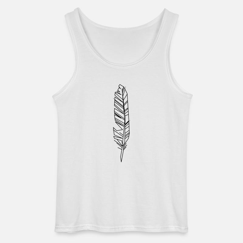 feder - Gildan Männer Tank Top - Weiß
