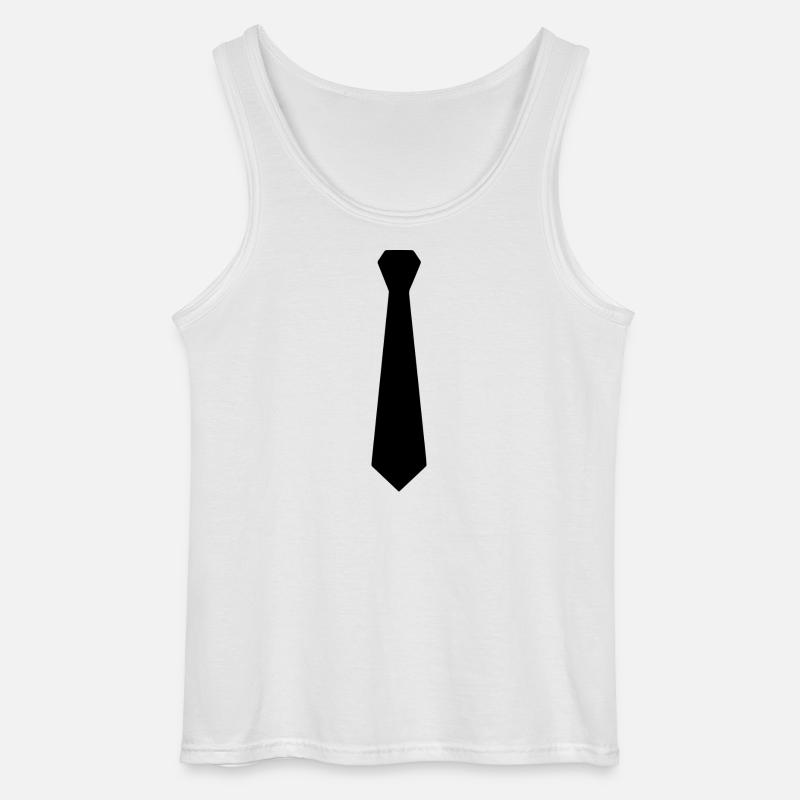 Tie - Gildan Men’s Tank Top - white