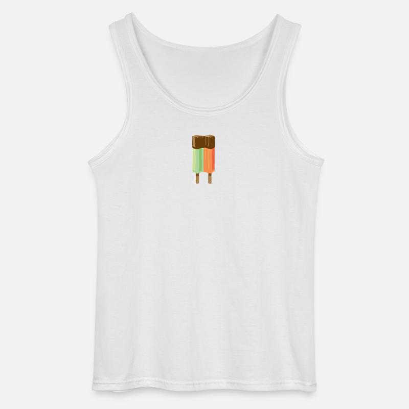 Ispinde - Gildan tanktop til mænd - hvid