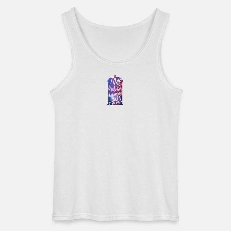 Time and Relative Dimension in Space - Gildan Männer Tank Top - Weiß