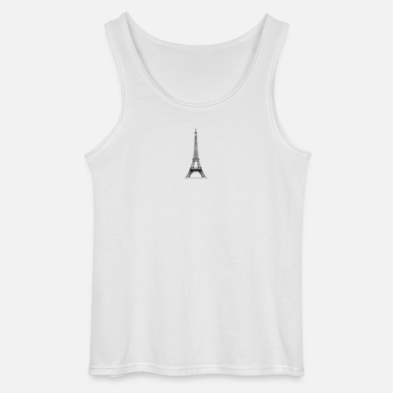 Eiffelturm - Gildan Männer Tank Top - Weiß