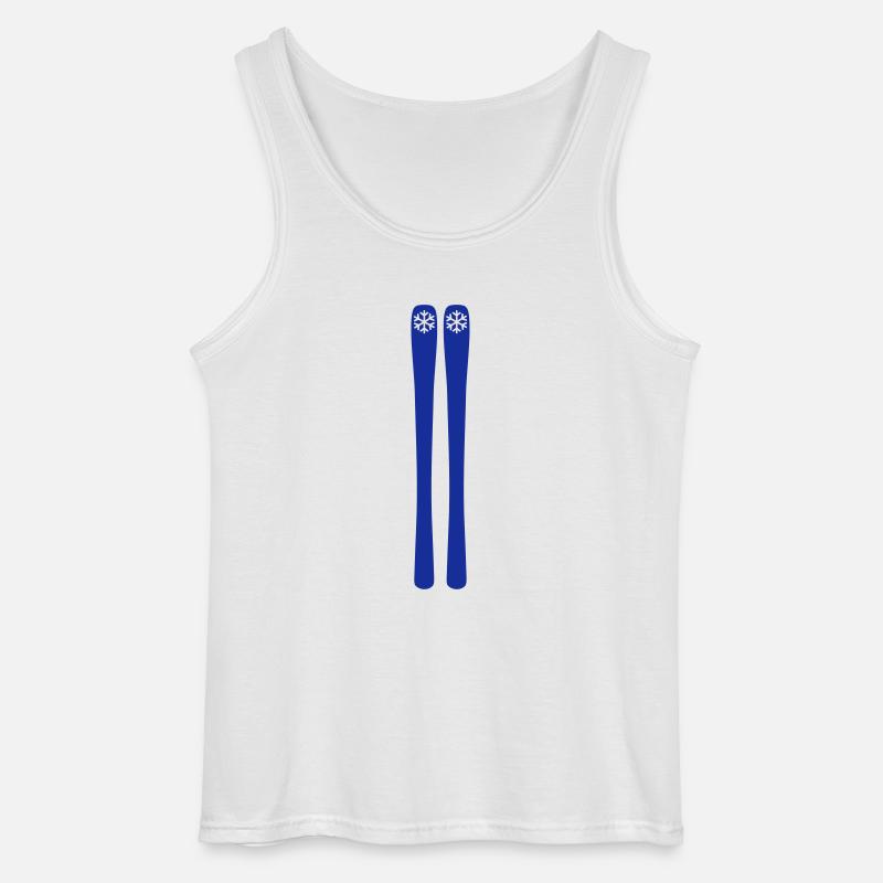Ski - Gildan Männer Tank Top - Weiß